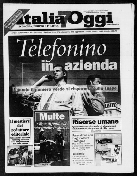 Italia oggi : quotidiano di economia finanza e politica